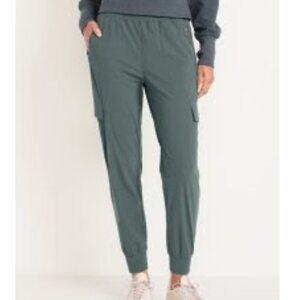High-Waisted SleekTech Cargo Joggers - NWT